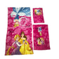 Disney Princess 3 Pieces Bath 100% Cotton Kids Towel Set