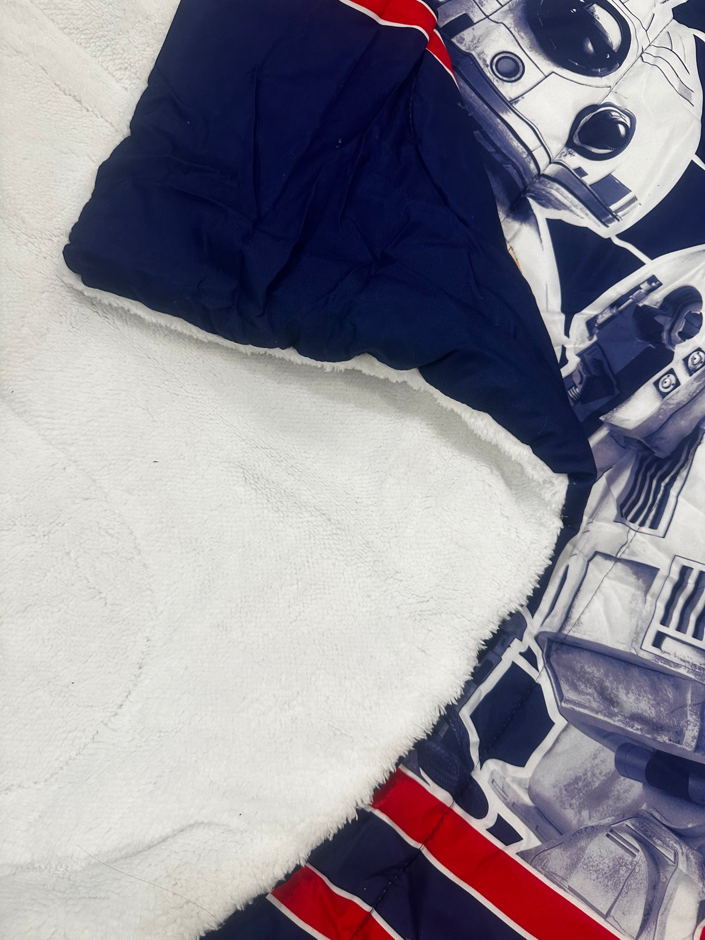 Star wars The Last Jedi Twin/Full Comforter Blanket 2 in 1 Full Sherpa Reverse (Featuring BB8 and R2D2)