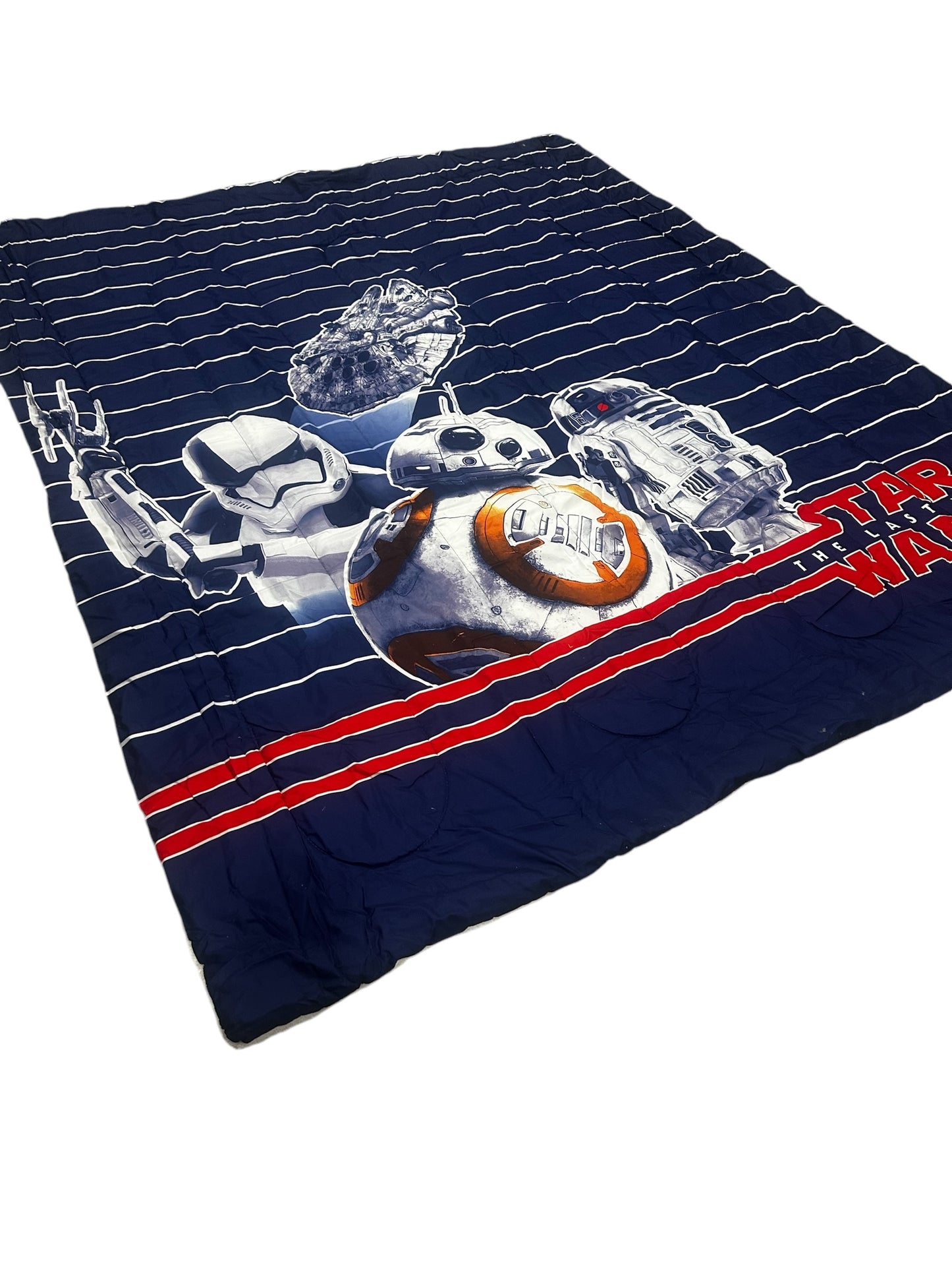 Star wars The Last Jedi Twin/Full Comforter Blanket 2 in 1 Full Sherpa Reverse (Featuring BB8 and R2D2)
