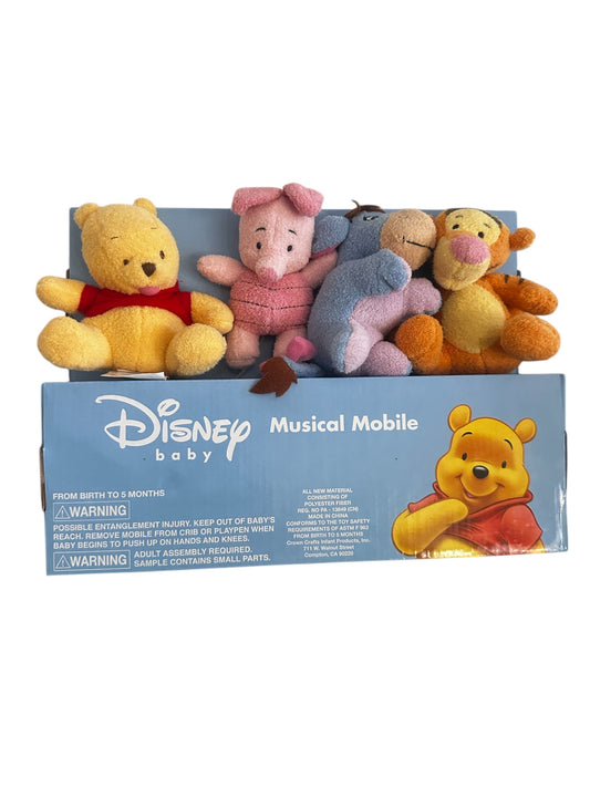 Disney Winnie The Pooh Tan, Green, Red Musical Mobile