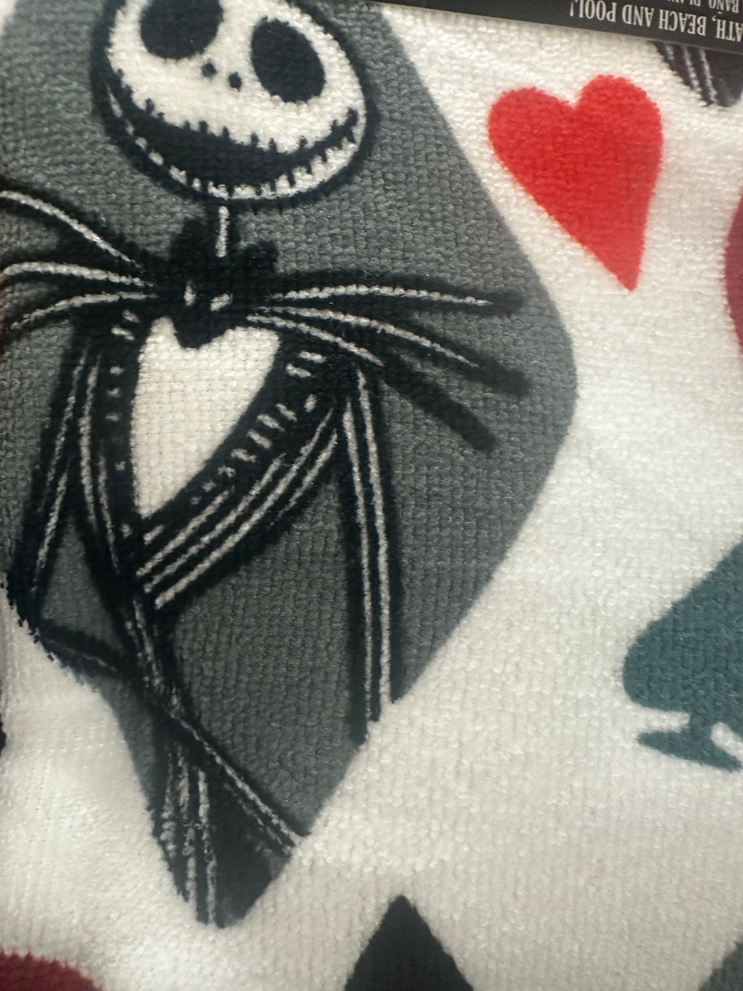 Nightmare Before Christmas - Hooded Poncho Kids Towel "Pair of Aces"