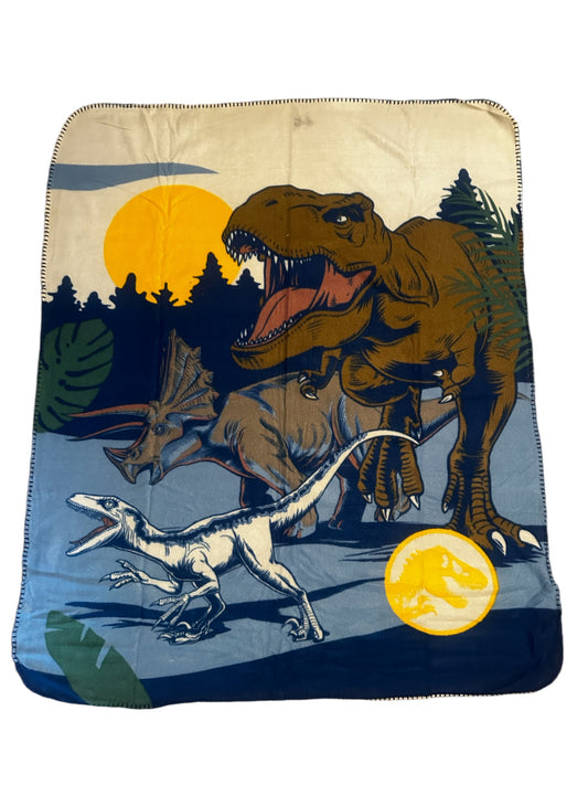 Jurassic World T-Rex Super Soft Fleece Throw 40"x50" Kids Blanket