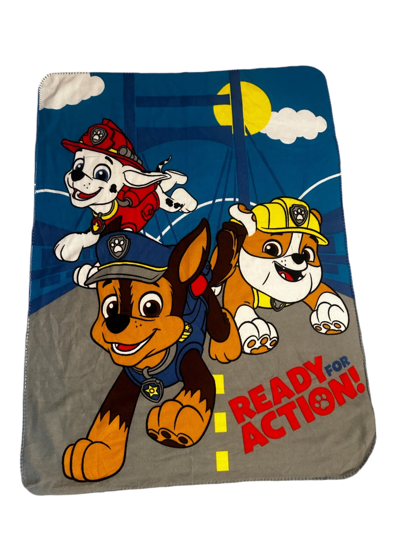 Paw Patrol Super Soft Fleece Throw 40"x50" Kids Blanket "Ready For Action"
