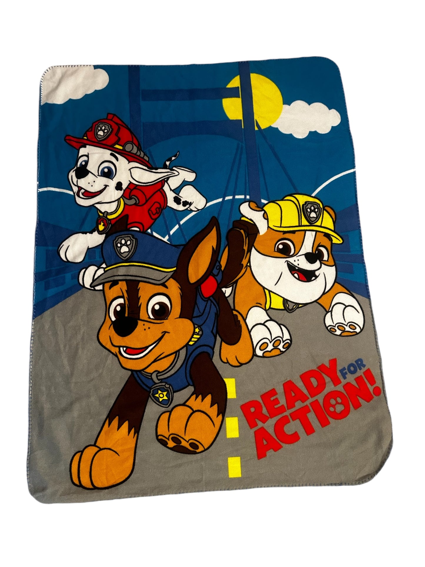Paw Patrol Super Soft Fleece Throw 40"x50" Kids Blanket "Ready For Action"