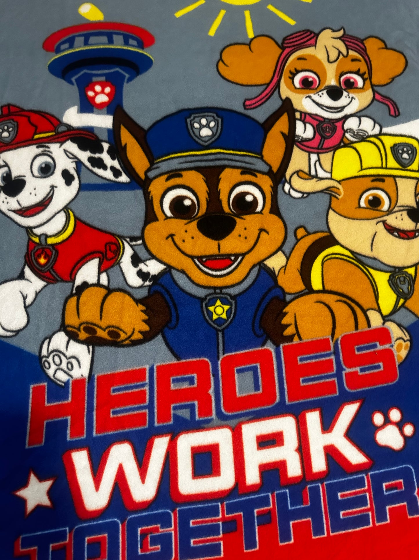 Paw Patrol Super Soft Fleece Throw 40"x50" Kids Blanket "Heroes Work Together"