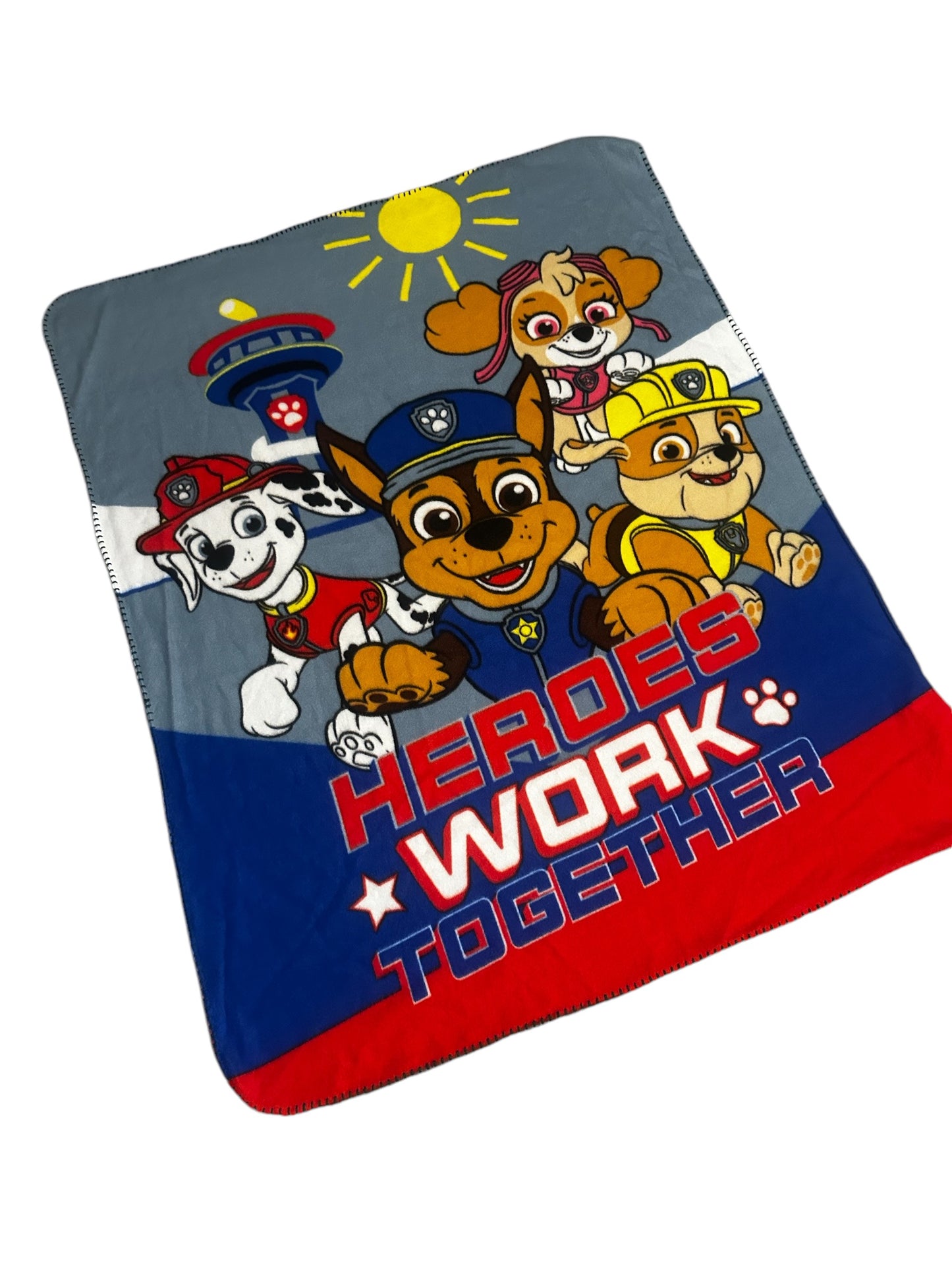 Paw Patrol Super Soft Fleece Throw 40"x50" Kids Blanket "Heroes Work Together"