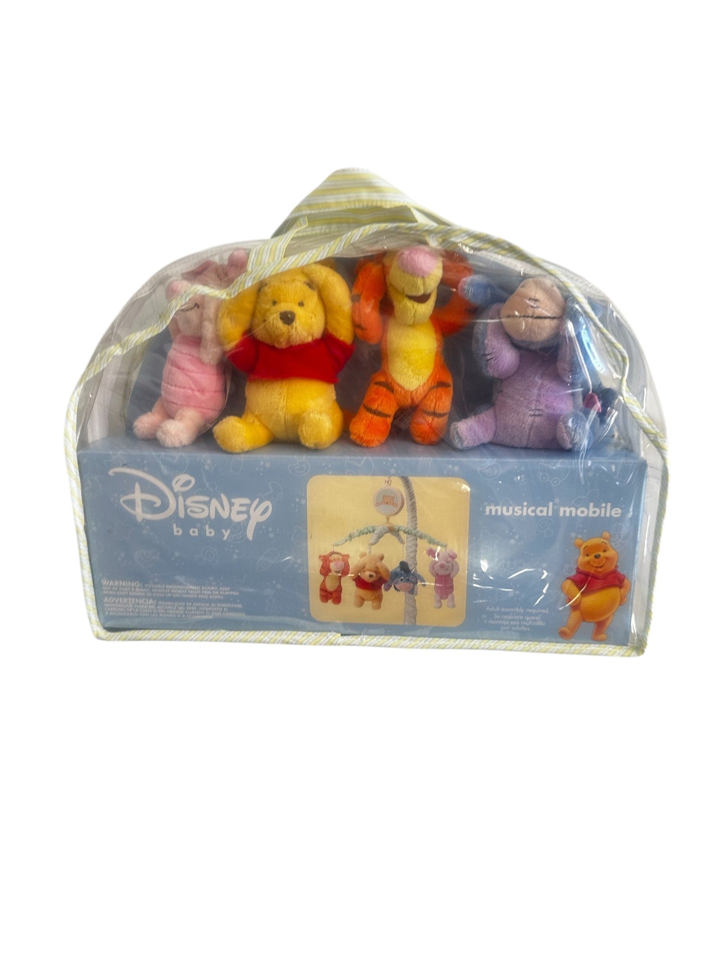 Peek a Boo Disney Winnie The Pooh Tan, Green, Red Musical Mobile