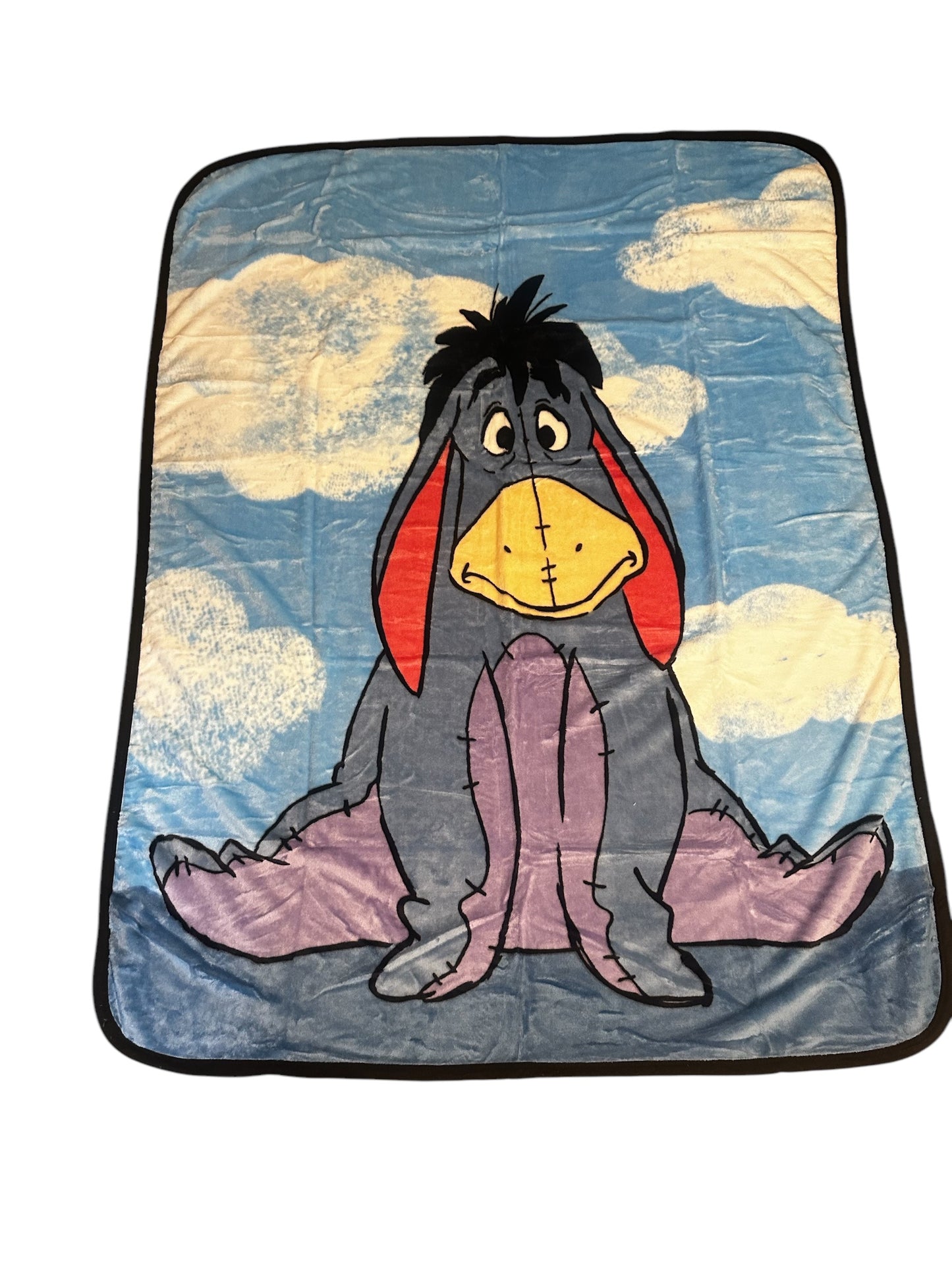 Winnie The Pooh's Eeyore Twin Plush Blanket Super Soft "Eeyore Clouds"