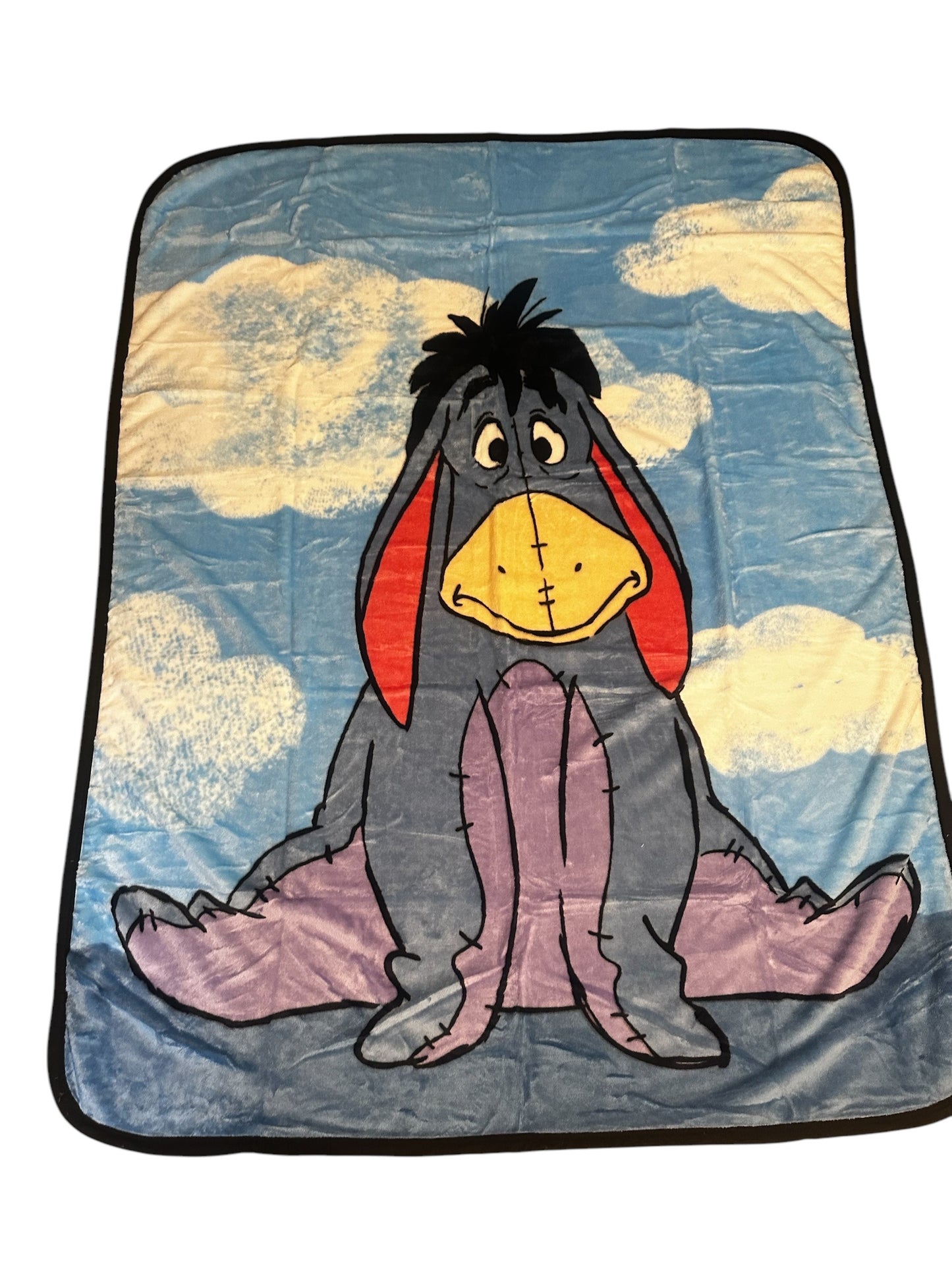 Winnie The Pooh's Eeyore Twin Plush Blanket Super Soft "Eeyore Clouds"