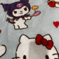 Hello Kitty & Friends Kuromi Cinnamonroll Fleece Kids 50"x70" Throw Blanket "Cooking with love"