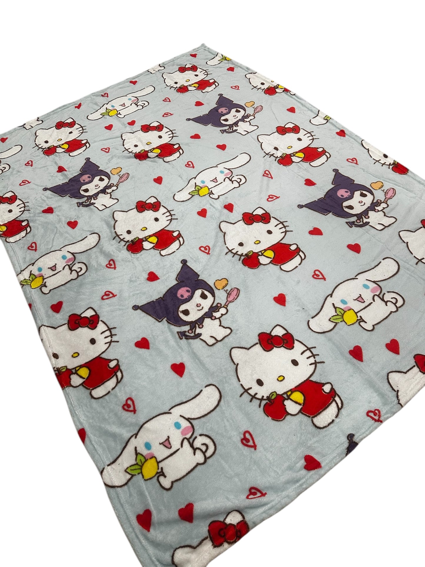 Hello Kitty & Friends Kuromi Cinnamonroll Fleece Kids 50"x70" Throw Blanket "Cooking with love"
