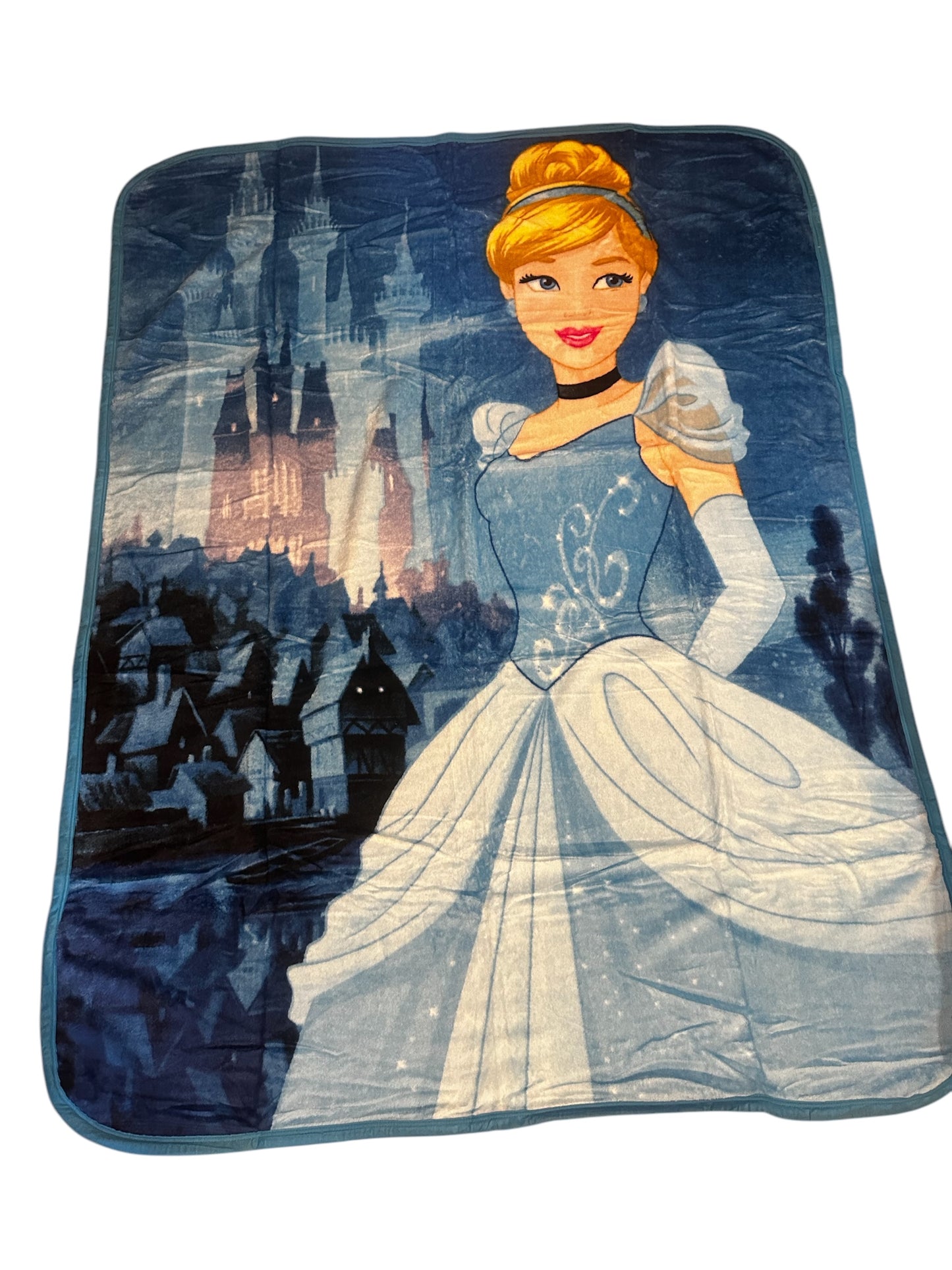 Disney Princess Cinderella Soft Plush 60"x80" Twin Size Blanket "Aim for Your Dreams"