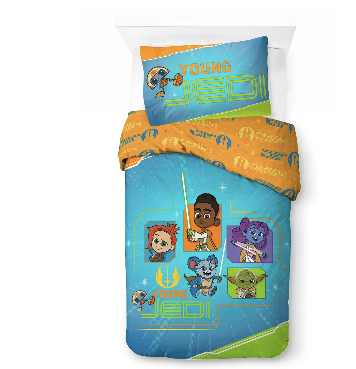 Young Jedi Adventures Kids 2-Piece Twin/Full Comforter Set, Reversible