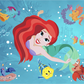 Ariel Little Mermaid "Make Your Own Music" Kids Area Rug Room Decor 52" x 68" Non Skid Play Mat
