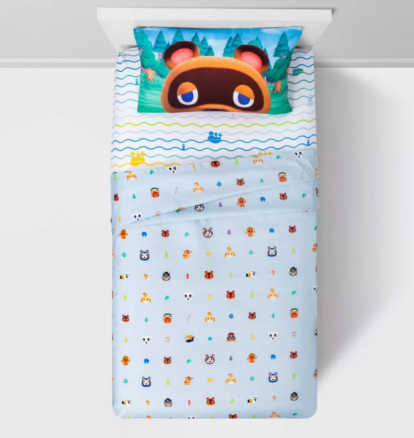 3 Pieces Twin Animal Crossing DIY Paradise Sheet Set