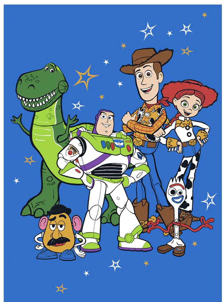 Toy Story "Fairground Stars" Soft Plush 60"x80" Twin Size Blanket
