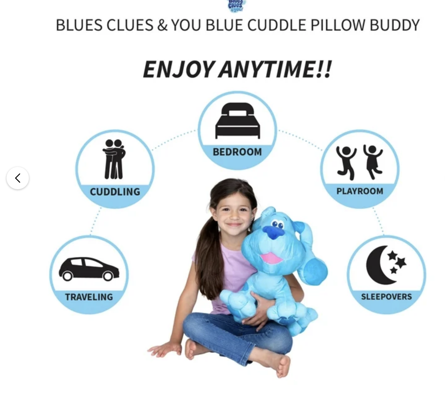 Blues Clues Stuffed Toy Cuddle Pillow Pal Large 15"