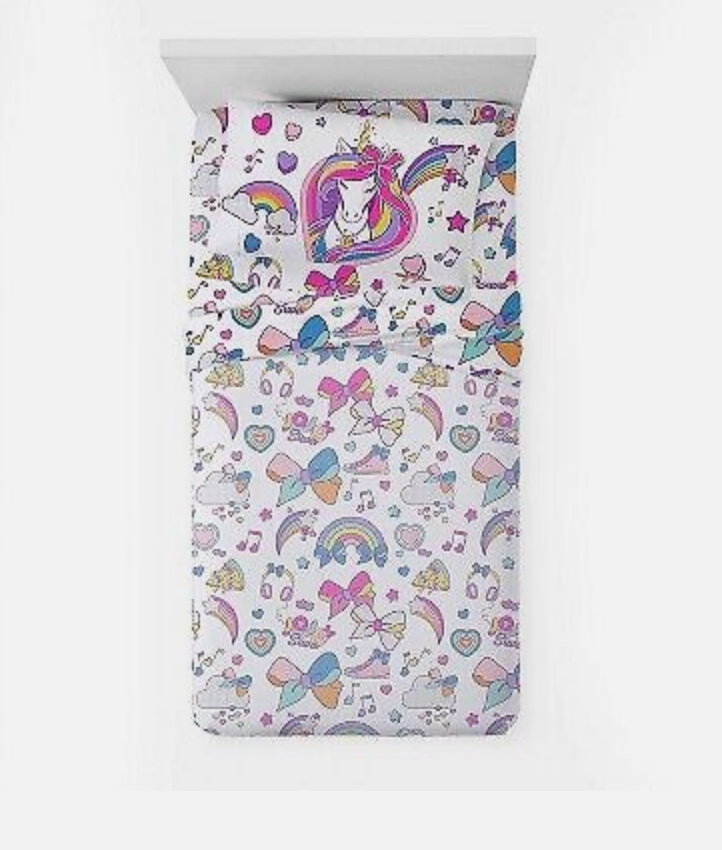Jojo Siwa Unicorns Reversible Twin Bedding Comforter Set (5 Piece Set)