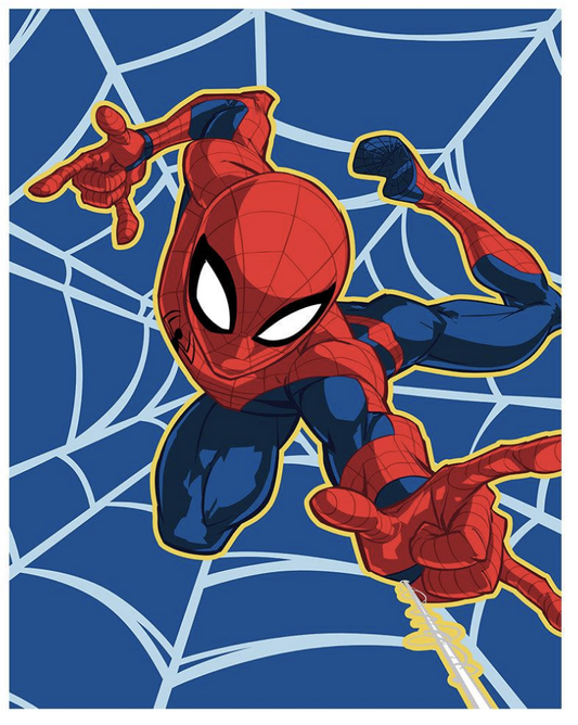 Marvel Spiderman Webbed Wonder 60"x80" Size Twin Plush Raschel Blanket