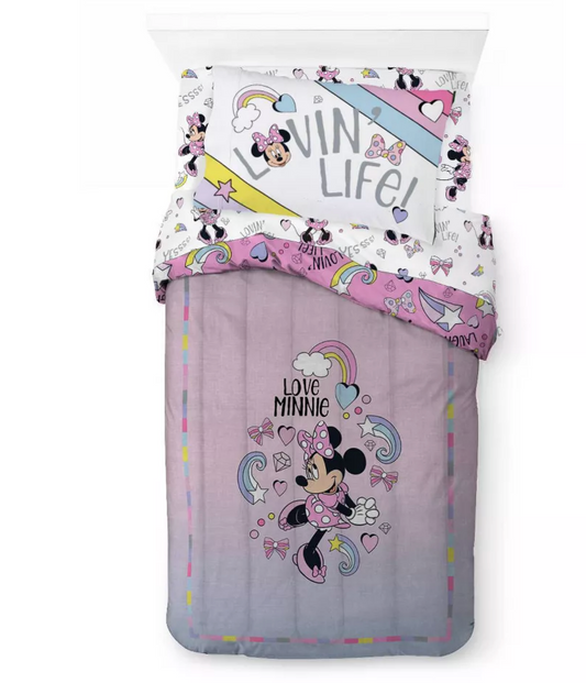 Twin Minnie Mouse Kids Bedding Microfiber Reversible Comforter Only