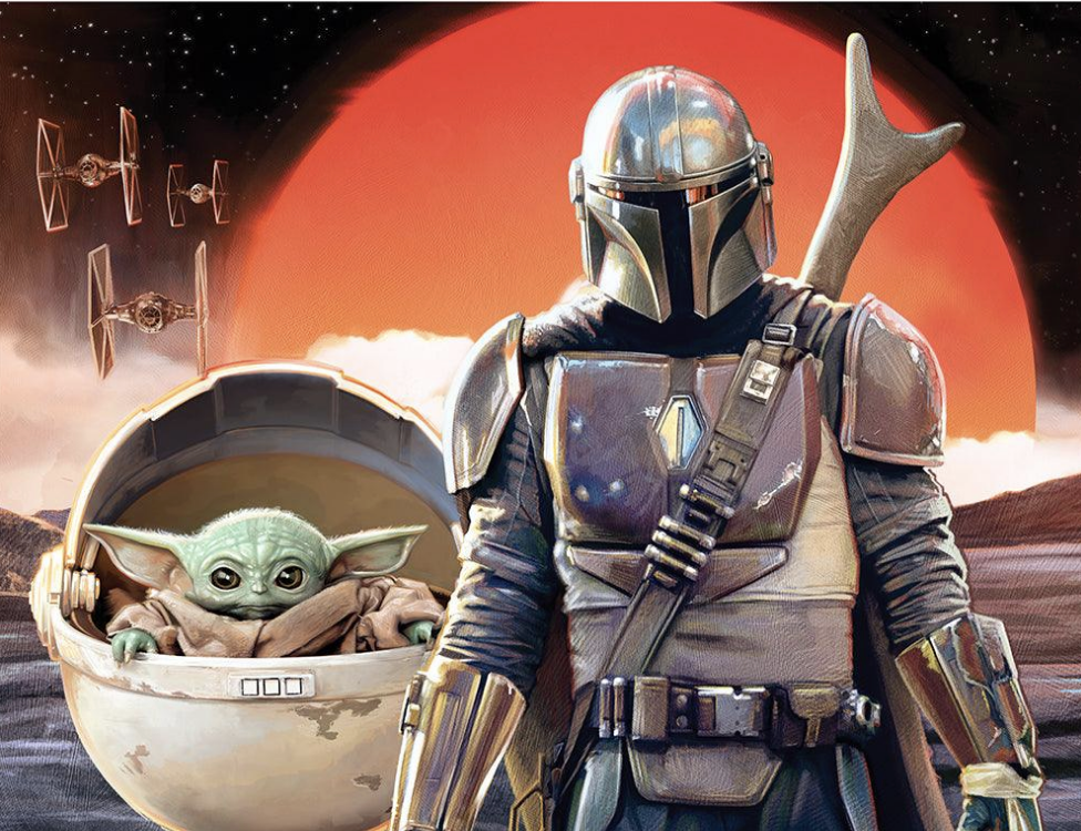 Star Wars Mando  Baby Yoda Kids Area Rug Room Decor 52" x 68" Non Skid Play Mat