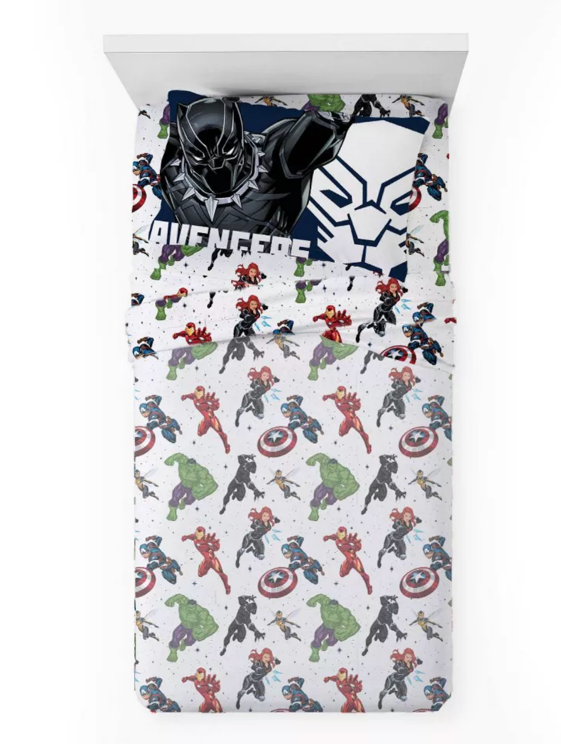 5 pieces Twin Avengers Bed in a Bag Bedding Set Reversible Comforter