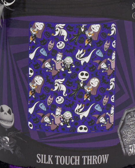 Nightmare Before Christmas Soft Silky Fleece Throw 40"x50" NBC Kids Blanket