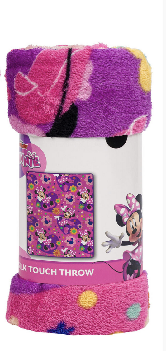Minnie Mouse Soft Silky Fleece Throw 40"x50" Kids Blanket