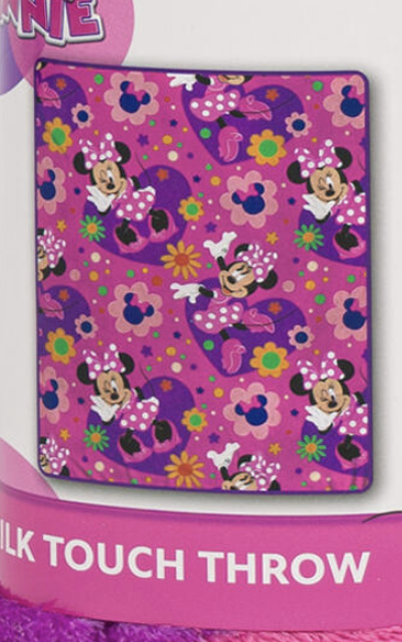 Minnie Mouse Soft Silky Fleece Throw 40"x50" Kids Blanket