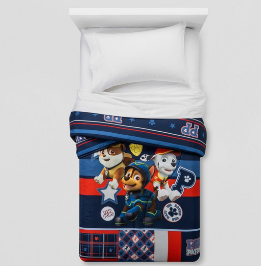 Paw Patrol "Preppy Pups" Twin Reversible Comforter Only Kids Bedding