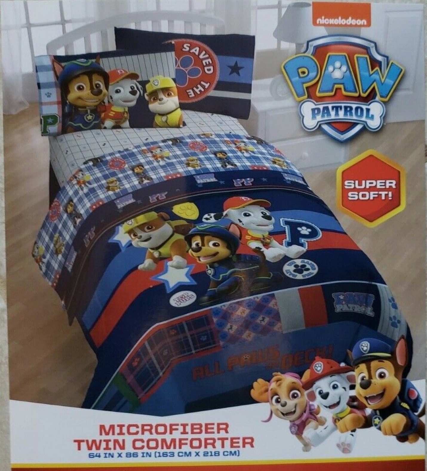 Paw Patrol "Preppy Pups" Twin Reversible Comforter Only Kids Bedding