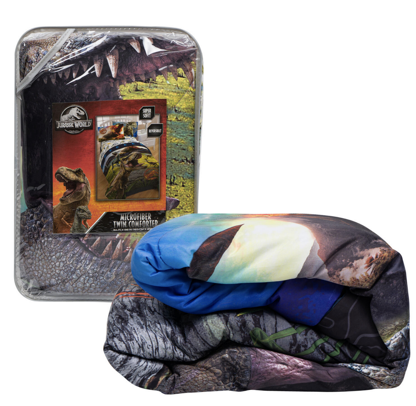 Jurassic World Twin Reversible T - Rex Comforter Dinosaur