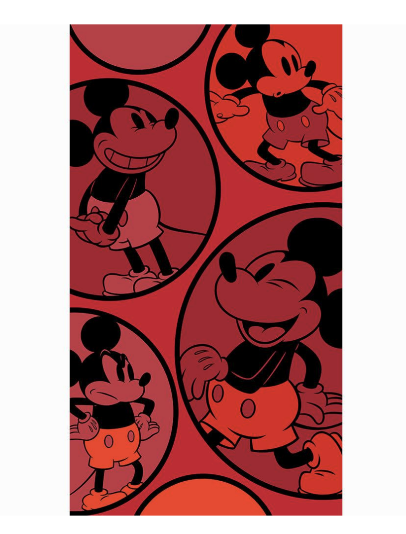 Classic Mickey Mouse "Crazy Circle"- Oversize Beach Bath Towel - 40" x 72"