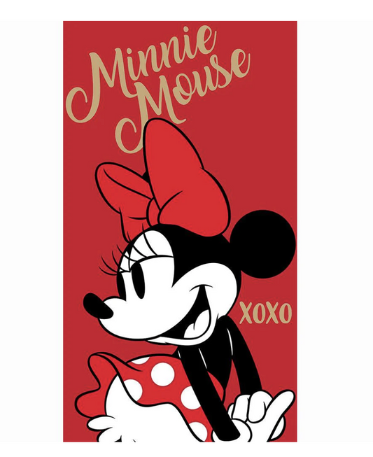 Classic Minnie Mouse "XOXO"- Microfiber Beach Bath Towel - 27" x 54"