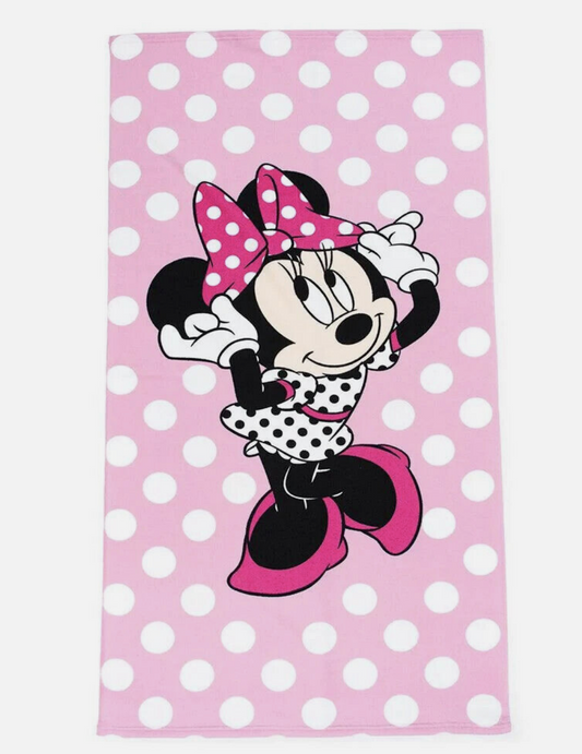 Minnie Mouse Too Cute 27"x54" Microfiber Kids Bath Beach Towel