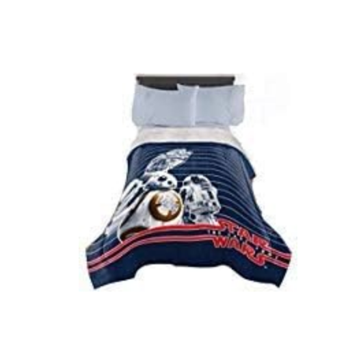 Star wars The Last Jedi Twin/Full Comforter Blanket 2 in 1 Full Sherpa Reverse (Featuring BB8 and R2D2)