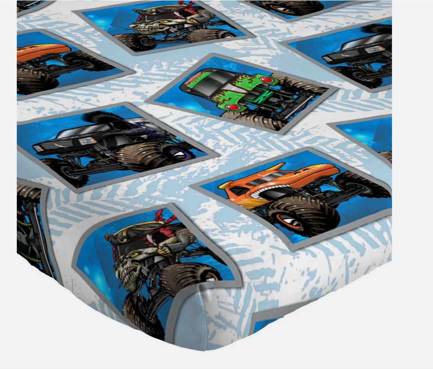 Monster Jam Twin Size Sheet Set 3 Pieces Kids Set