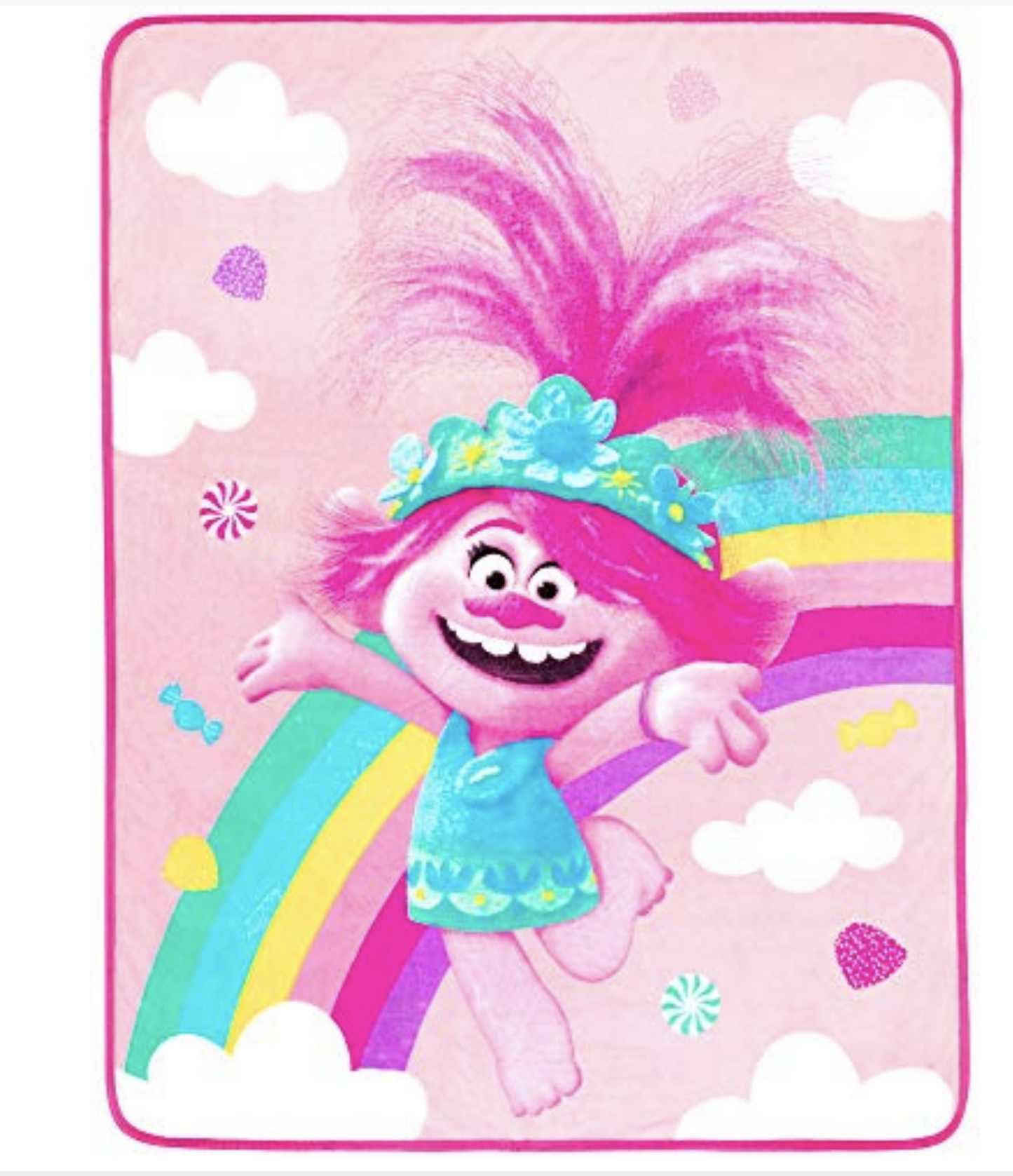 Trolls World Tour Super Soft Fleece Throw 46"x60" Blanket