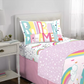 Twin Peppa Pig Rainbow Dreamer Reversible Kids' Bedding 4 Pieces Comforter Set