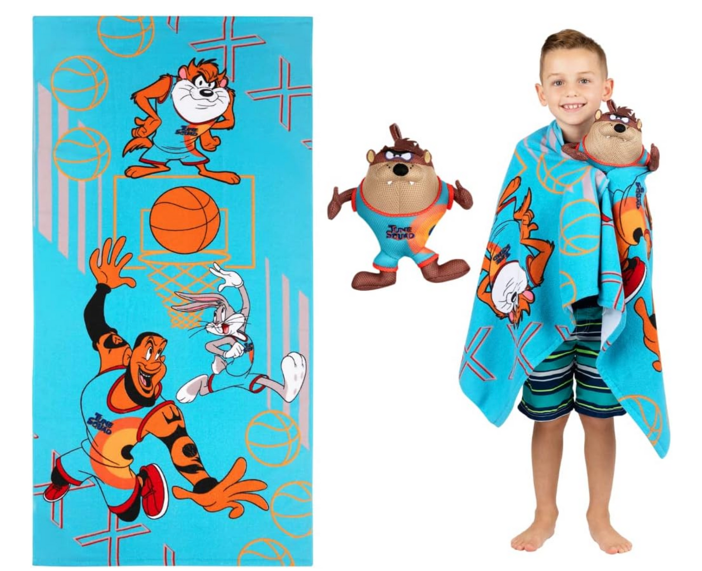 Space Jam 2 Bath and Beach Super Soft Mesh Scrubby and Microfiber Towel Set 50"x25" A New Legacy
