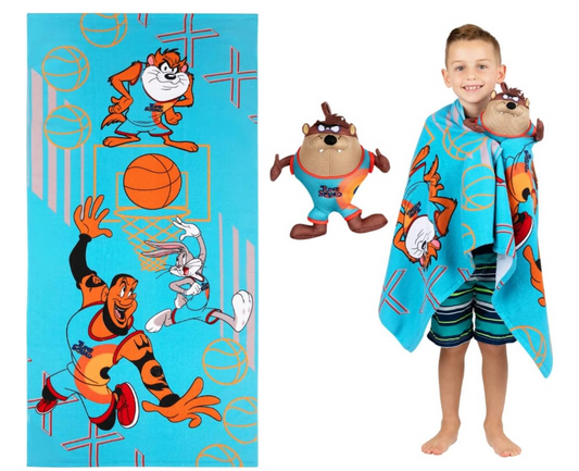 Space Jam 2 Bath and Beach Super Soft Mesh Scrubby and Microfiber Towel Set 50"x25" A New Legacy