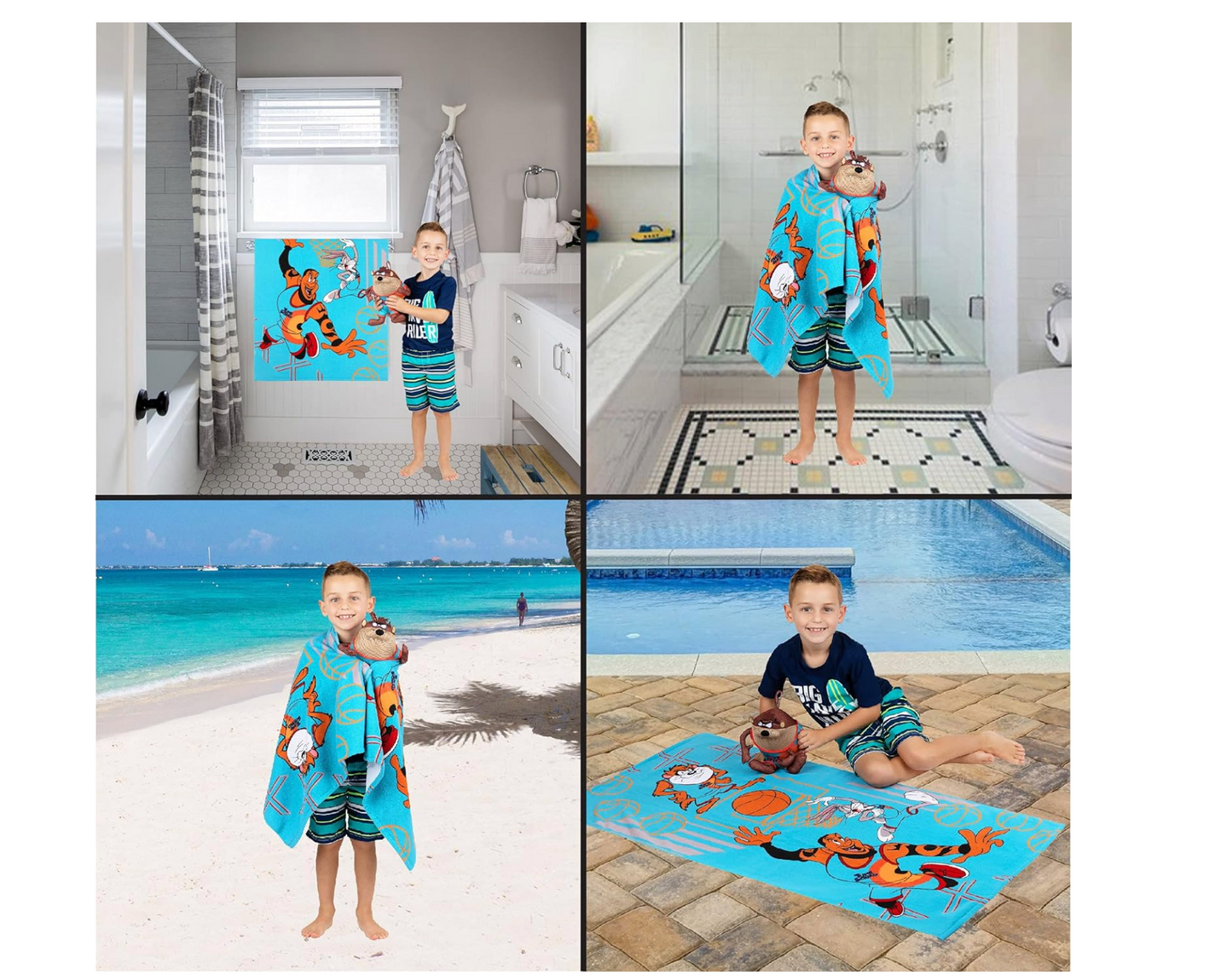 Space Jam 2 Bath and Beach Super Soft Mesh Scrubby and Microfiber Towel Set 50"x25" A New Legacy