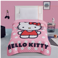 Pink Hello Kitty Polka Dots Twin Quilted Bedspread Only