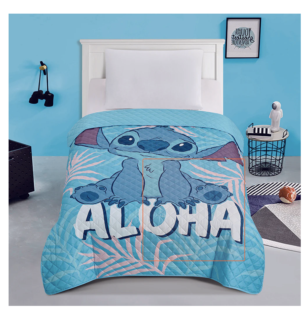 Lilo & Stitch "Aloha" Twin Quilted Bedspread Only