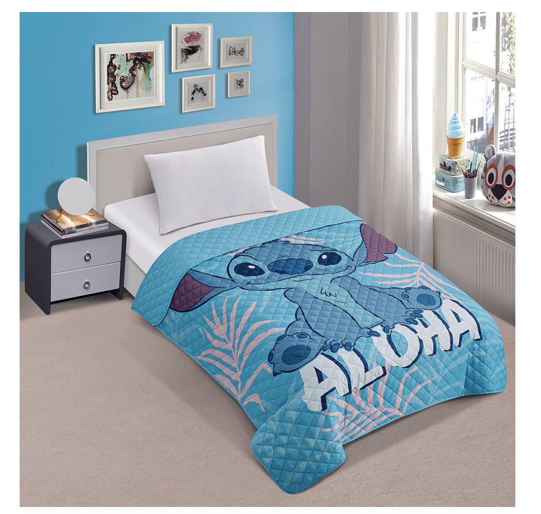 Lilo & Stitch "Aloha" Twin Quilted Bedspread Only
