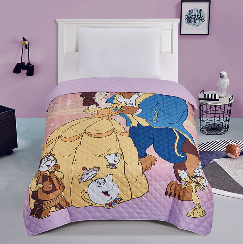 Beauty and The Beast  Princess Belle Twin Quilted Bedspread