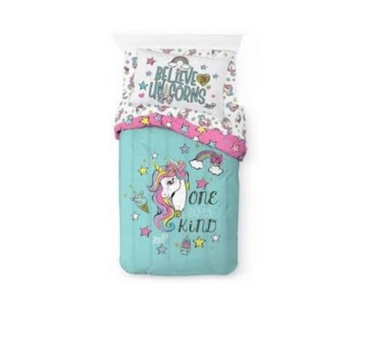 5 Pieces Jojo Siwa Believe in Unicorns Full Comforter Bedding Set