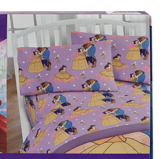 Beauty & The Beast Twin Size Sheet Set 3 Pieces Kids Set