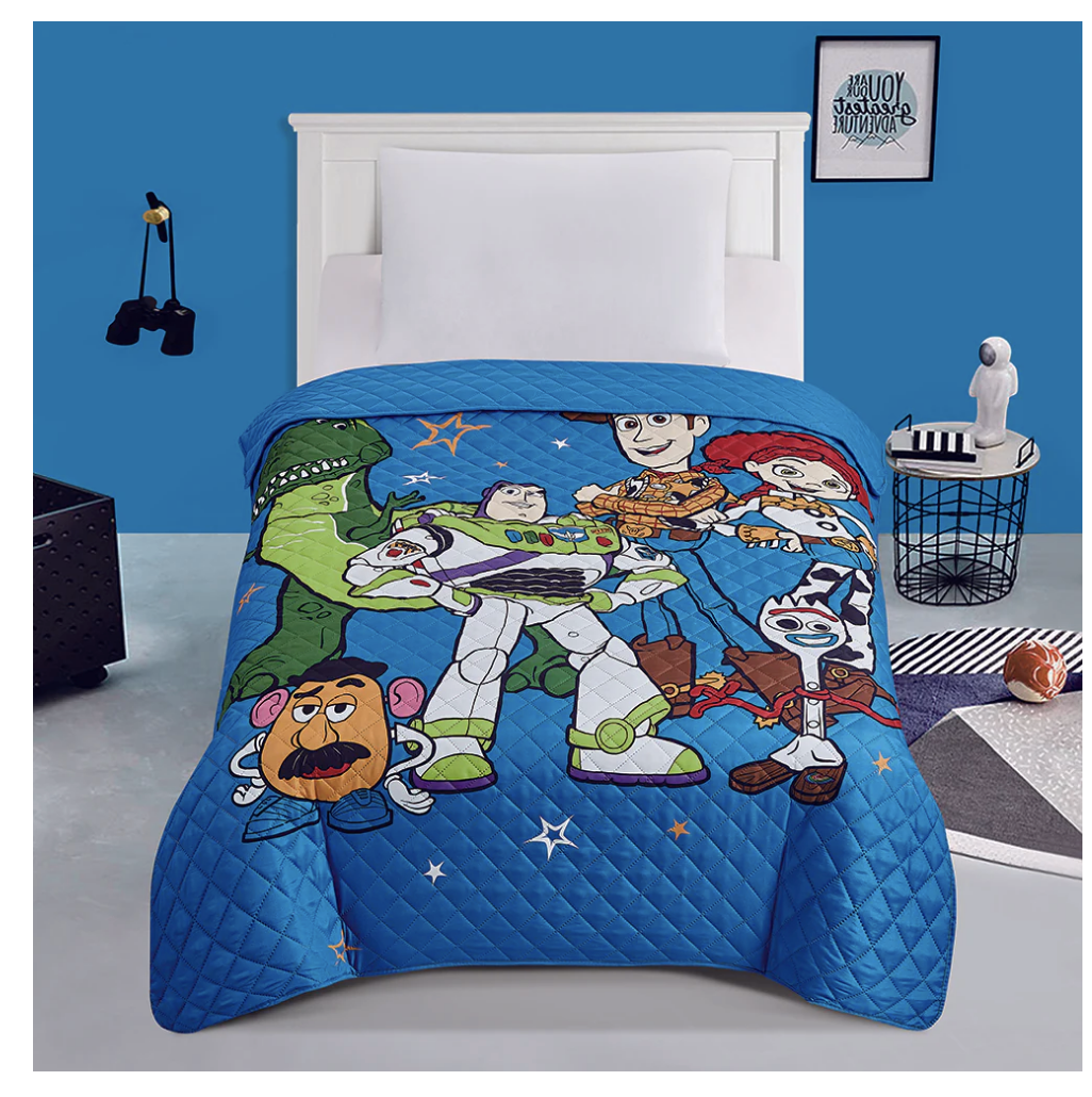 Toy Story Twin Quilted Bedspread Only "Playground Stars"