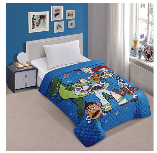 Toy Story Twin Quilted Bedspread Only "Playground Stars"
